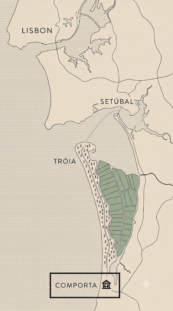 Da Lisbona a Comporta · Setúbal · Tróia