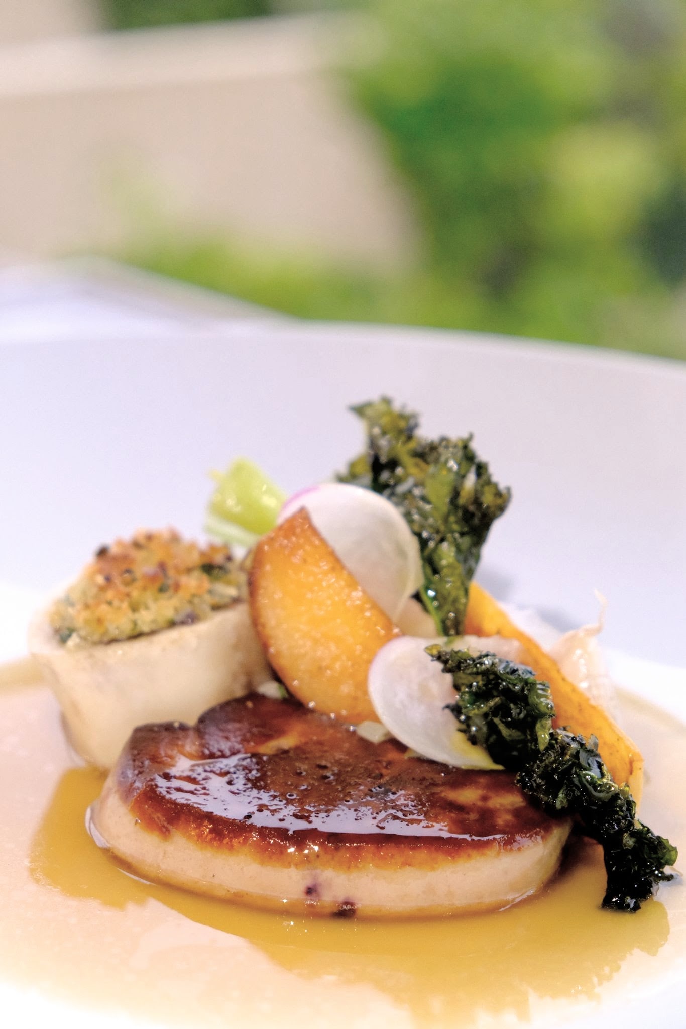 Toile Blanche — a dish at Le Restaurant
